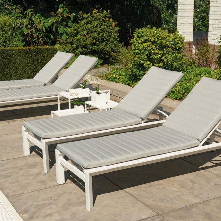 Leżak aluminiowy Delta White