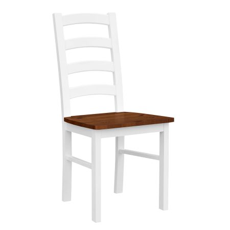 Krzesło Belluno Elegante 01 z siedziskiem w kolorze orzecha