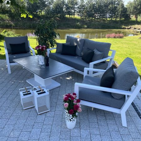 Zestaw wypoczynkowy Timber 4-seat White Mist Grey
