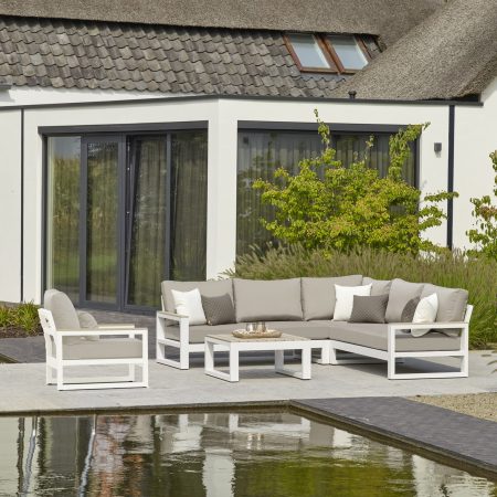 Zestaw wypoczynkowy Soho 5-seat White Mist Grey