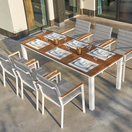 Zestaw obiadowy 4-6 os. Concept Primavera White Teak