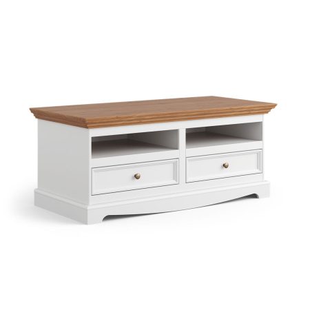 Komoda TV Belluno Elegante biała/dąb