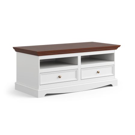 Komoda TV Belluno Elegante biała/orzech
