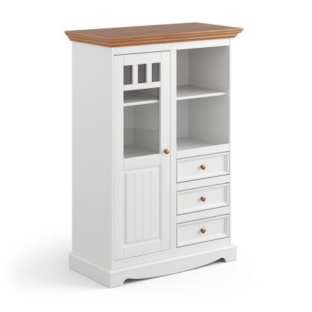 Witrynka biała/dąb 1.3 Belluno Elegante