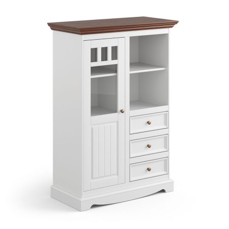 Witrynka biała/orzech 1.3 Belluno Elegante