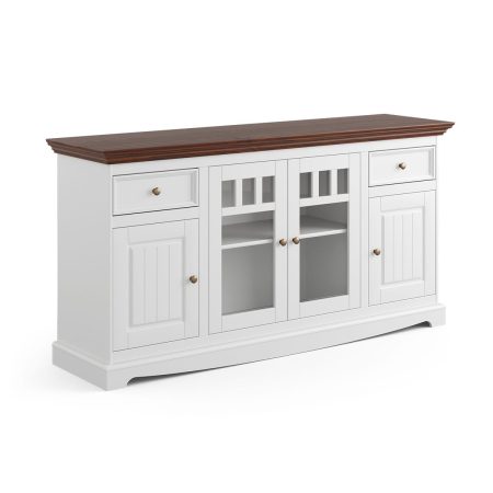 Komoda Belluno Elegante 4D biała / orzech