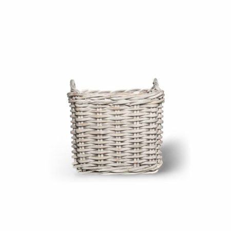 Kosz rattanowy osłonka donicy NARBONNE  50x50x45 Vimine biały
