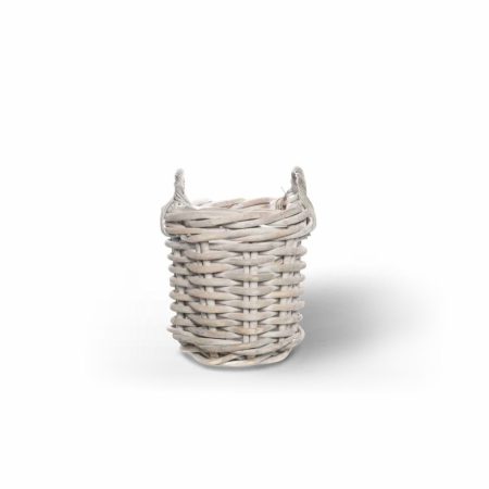 Kosz rattanowy osłonka donicy RENNES  35x35x35 Vimine biały