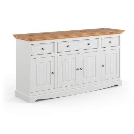Komoda 4.3 biała - naturalna sosna Belluno Elegante