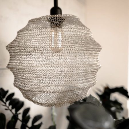 Lampa Denton metalowa srebrna