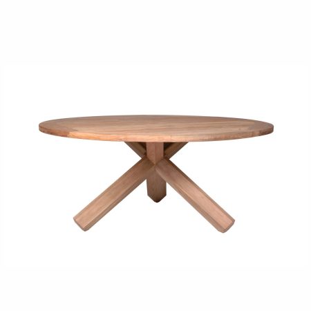 Stół ogrodowy BORDEAUX okragły  Ø170 Vimine naturalny drewno teak