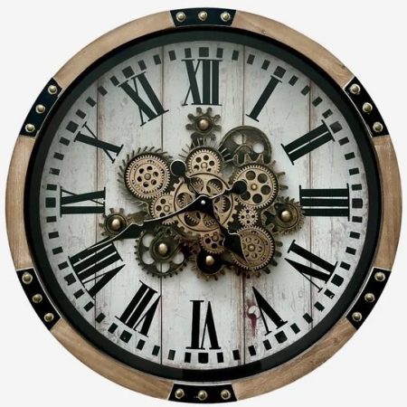 Zegar boho z mechanizmem zębatka