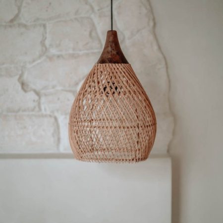 Lampa rattanowa Wyatt okrągła