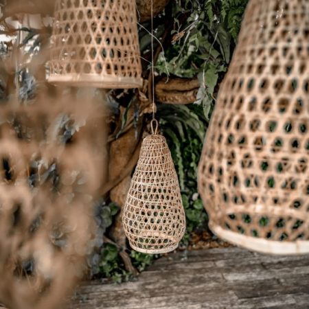 Lampa stożkowa Bento bambusowa