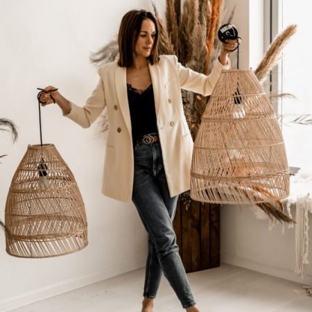 Lampa rattanowa Rory M