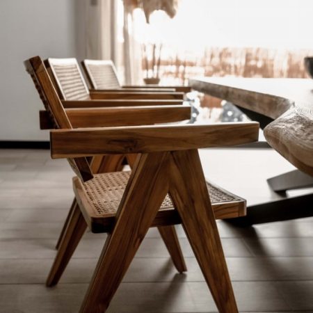 Fotel drewniany Juno naturalny - 6 sztuk