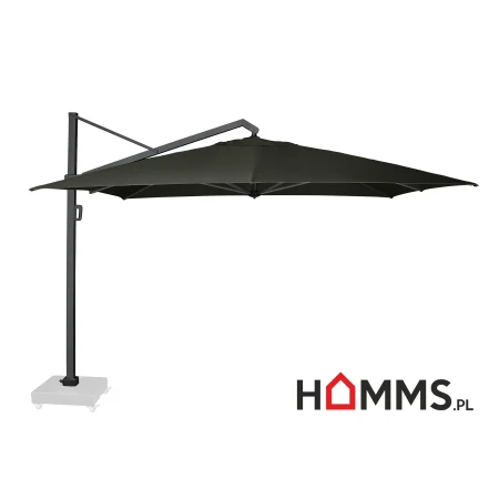 Duży parasol ogrodowy ICON  3,5x3,5 m PLATINUM faded black
