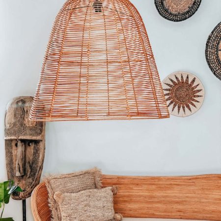 Lampa rattanowa Brown