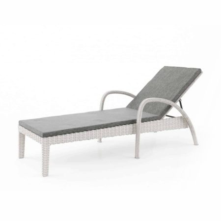 Leżak ogrodowy GRAZIA  74x205 Oltre royal biały technorattan
