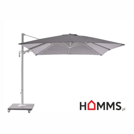 Parasol Palermo 3x3 White z granitową podstawą na kółkach + pokrowiec