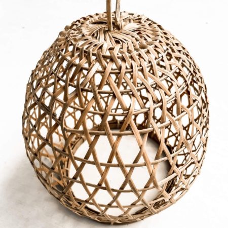 Lampa okrągła Bento bambusowa