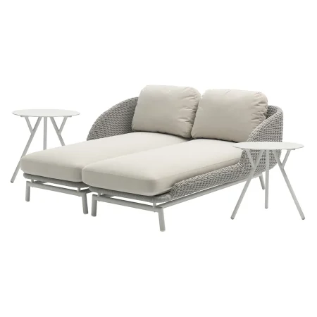 Zestaw mebli tarasowych dwuosobowy SCOOP II  Couture Jardin szary aluminium