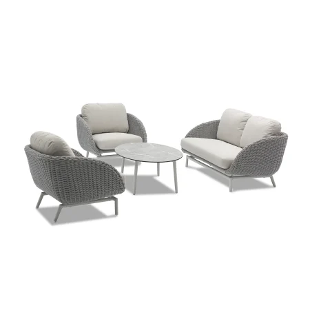 Zestaw mebli ogrodowych, wypoczynkowy SCOOP III  Couture Jardin szary aluminium