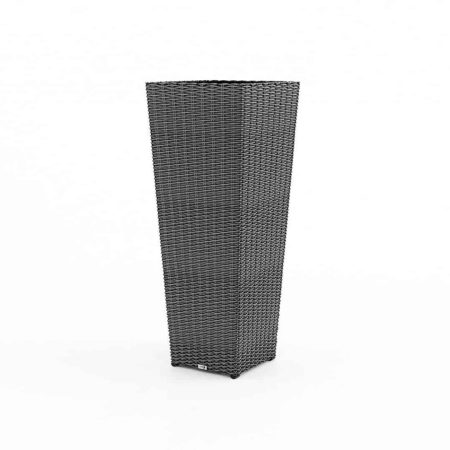 Donica tarasowa duża SCALEO  100x37x37 Oltre royal szara technorattan