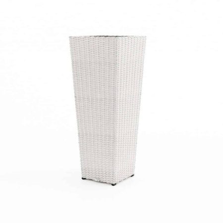 Donica tarasowa duża SCALEO  100x37x37 Oltre royal biała technorattan
