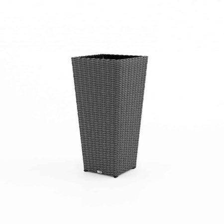 Donica ogrodowa, na balkon SCALEO  80x37x37 Oltre royal szara technorattan