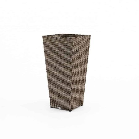 Donica ogrodowa, na balkon SCALEO  80x37x37 Oltre royal piaskowa technorattan