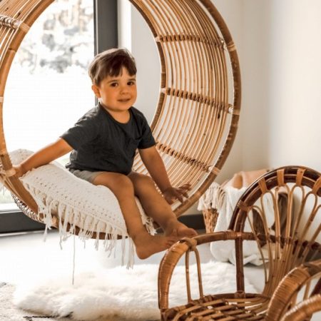Fotel rattanowy wiszący Kera Junior