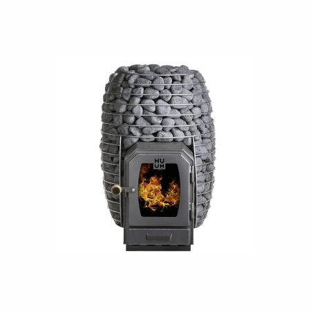 Piec Huum Hive Heat 12 KW opalany drewnem z kominem w zestawie.