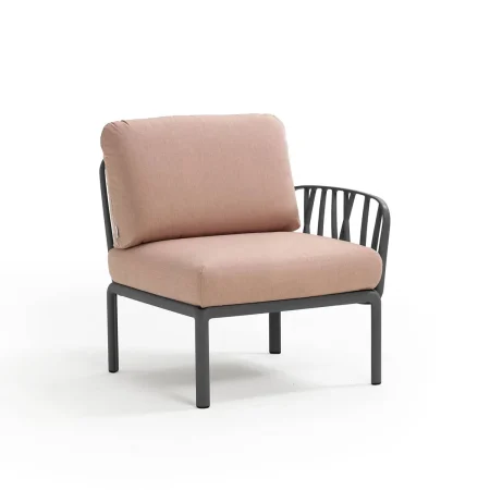 Fotel Komodo Elemento Terminale DX/SX Nardi ANTRACITE rosa quarzo