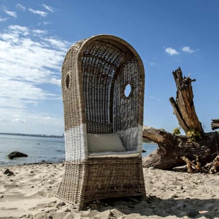 Kosz rattanowy plażowy  ST-TROPEZ  66x75x172 Vimine brązowy