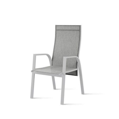 Krzesło ogrodowe ALICANTE  73x60x103 ZUMM szare aluminium