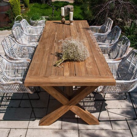 Meble ogrodowe - duży zestaw LYON III  Vimine naturalne