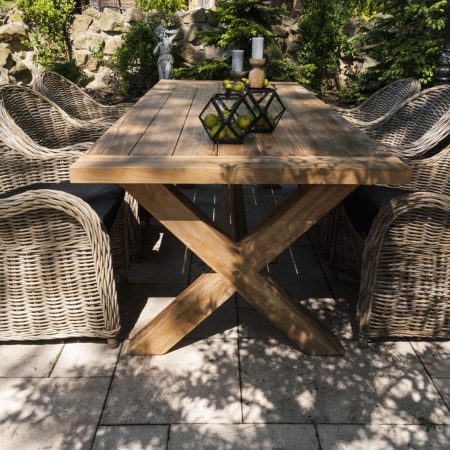 Meble tarasowe LYON VIII  Vimine naturalne drewno teak - rattan