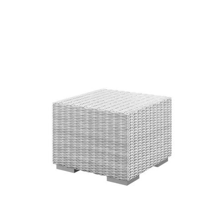 Puf ogrodowy MILANO  50x50x40 Oltre royal białe technorattan