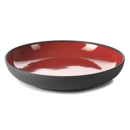 SOLID talerz 23,5 cm, czerwono-czarny