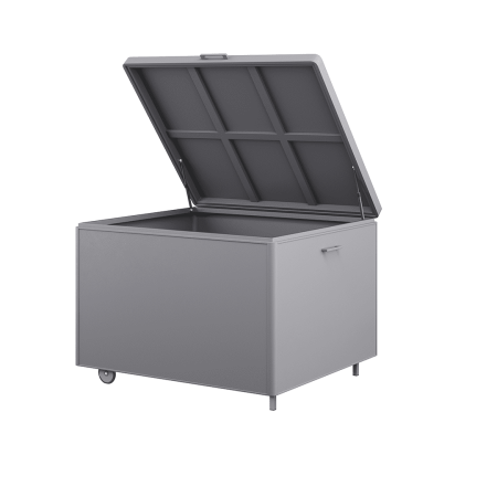 Skrzynia tarasowa, ogrodowa CONTENITORE   ZUMM szara aluminium