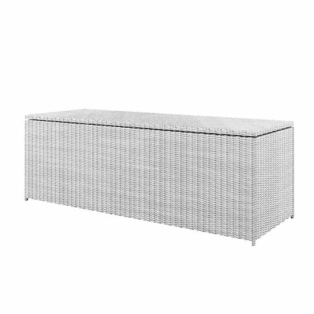 Skrzynia ogrodowa SCATOLA  200x82x74 1181L Oltre royal biała technorattan