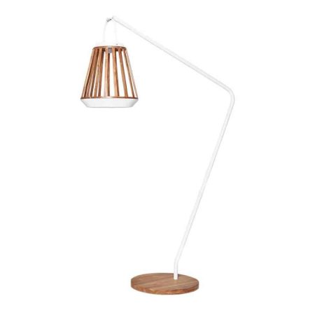 Stojak do lampy solarnej drewniany JILL   Suns biały