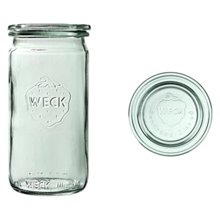 Słoik cylindryczny 340 ml z pokrywą - op. 6 szt
