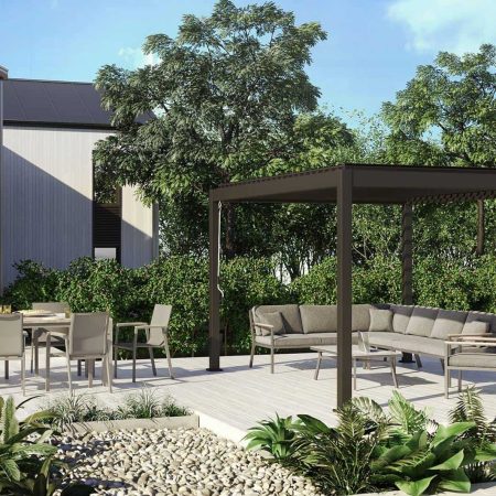 Zadaszenie tarasowe prostokątne PERARA  400x300cm ZUMM antracytowe aluminium