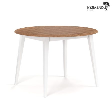 Stół okrągły 90 cm Belluno Elegante biały-dąb