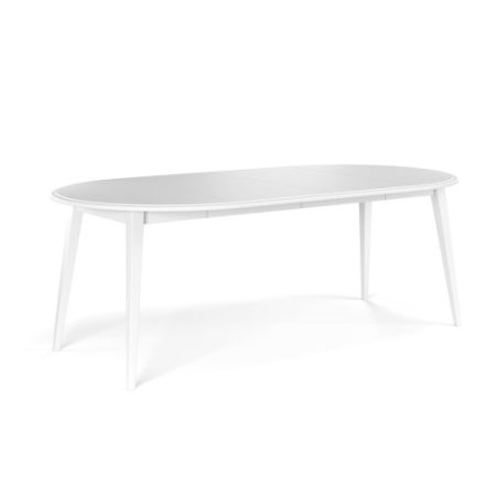 Stół okrągły rozkładany 110+2x50 cm Belluno Elegante biały