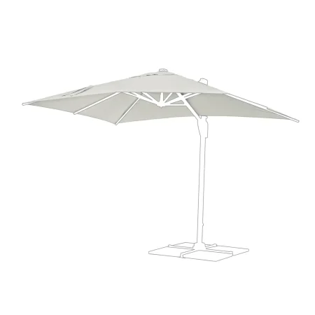 Poszycie czaszy parasola  EDEN 300x200 Bizzotto szare poliester