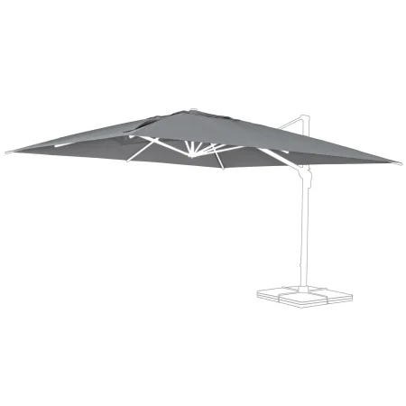 Poszycie czaszy parasola  INES 400x400 Bizzotto szare poliester